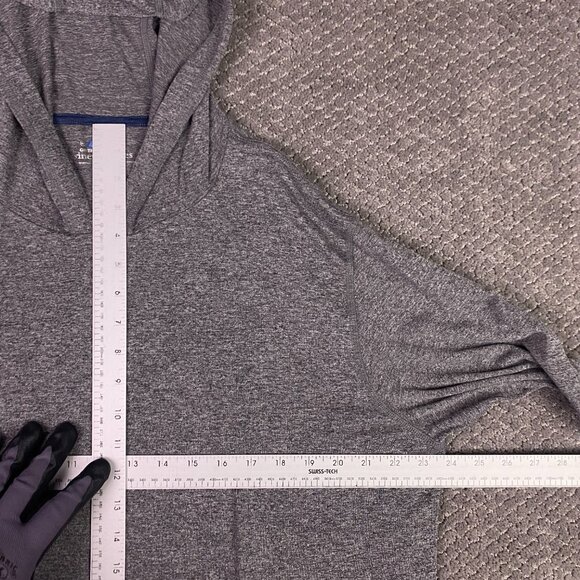 Vineyard Vines Performance On The Go Hoodie Hooded Tee Men's Large Heather Gray - Picture 7 of 11